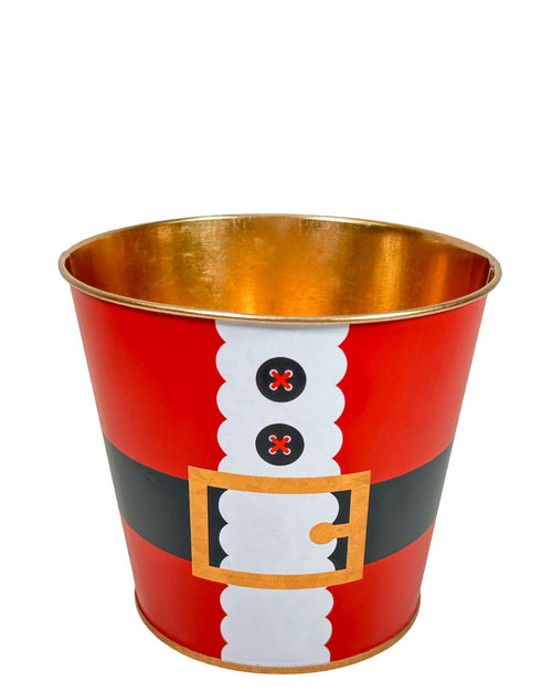 macetero metalico navideño 10x13 cm