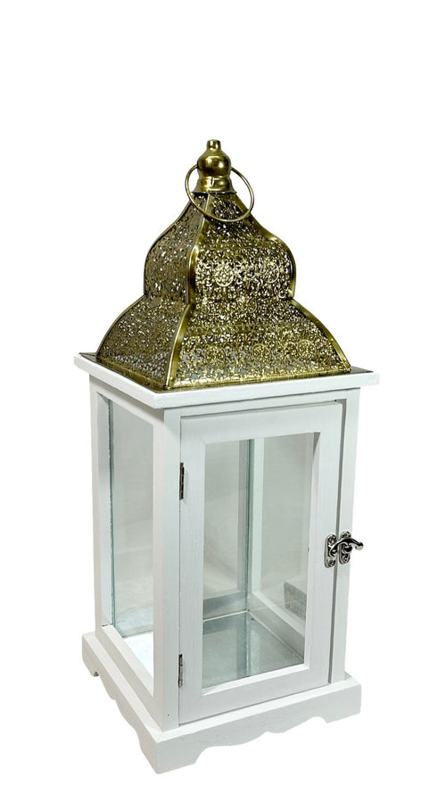 farol grande blanco y dorado bobay 3 tamaños