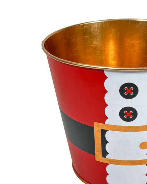 macetero metalico navideño 10x13 cm