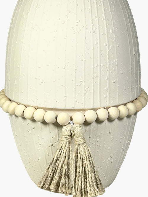 Florero ovalado borneo boho en ceramica 30x19 cm