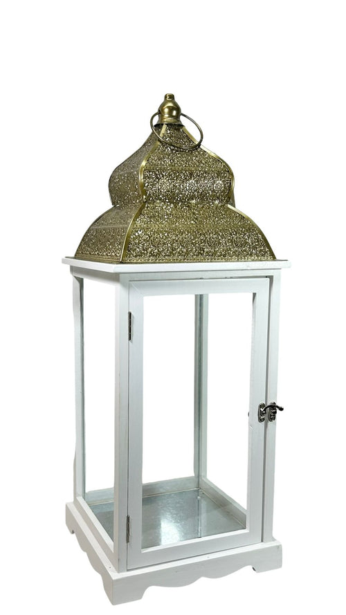 farol grande blanco y dorado bobay 3 tamaños