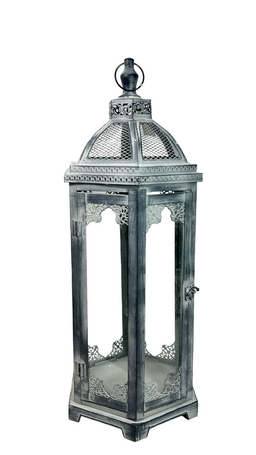 farol 2 tamaños octagonal metalico