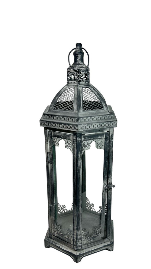 farol 2 tamaños octagonal metalico