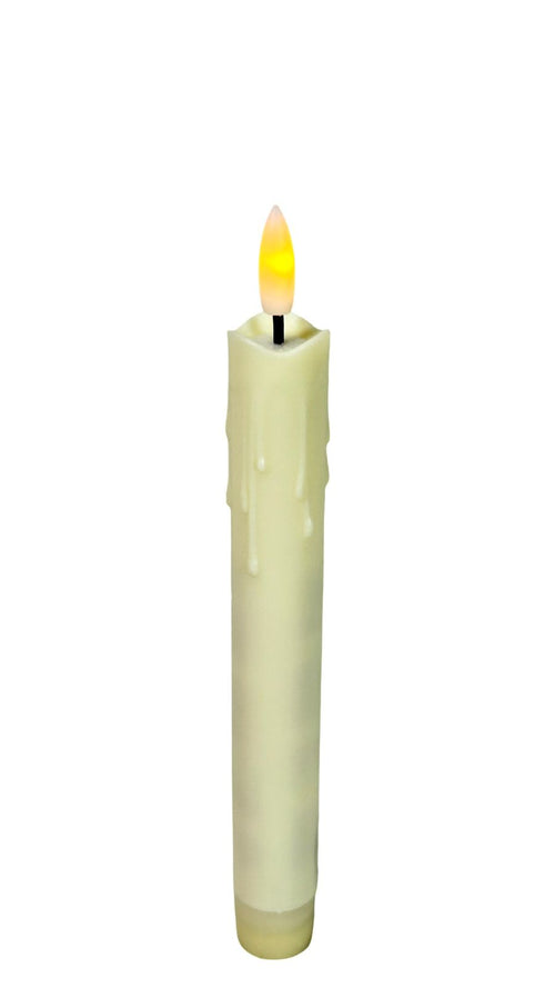 Vela larga con luz led calida 19 cm