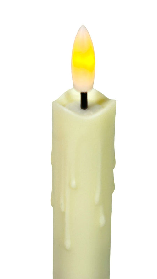 Vela larga con luz led calida 19 cm