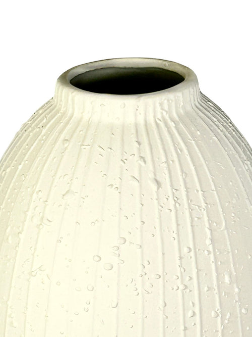 Florero ovalado borneo boho en ceramica 30x19 cm