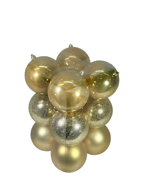 paquete de bola dorada x 12 ps mix 10 cm