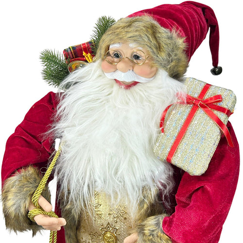 santa grande vino con regalos premium 90x38cm