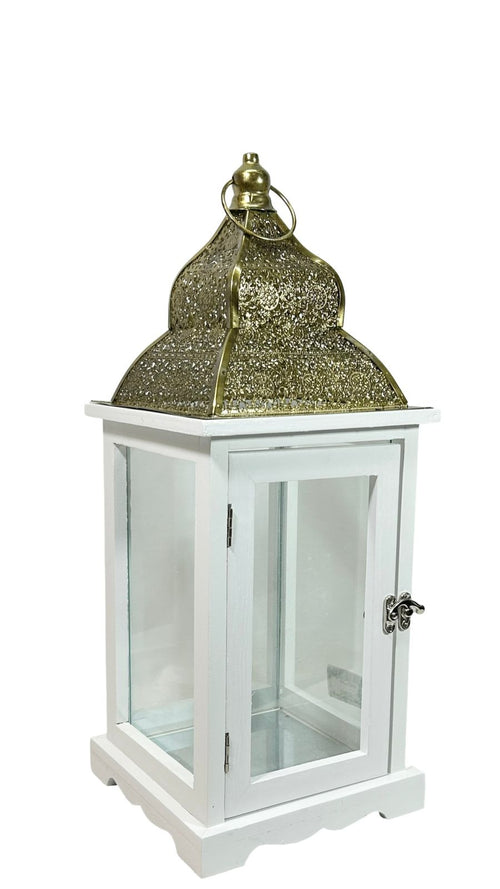farol grande blanco y dorado bobay 3 tamaños