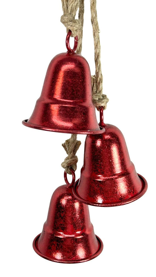movil campana rojo cuerda yute 48x10 cm