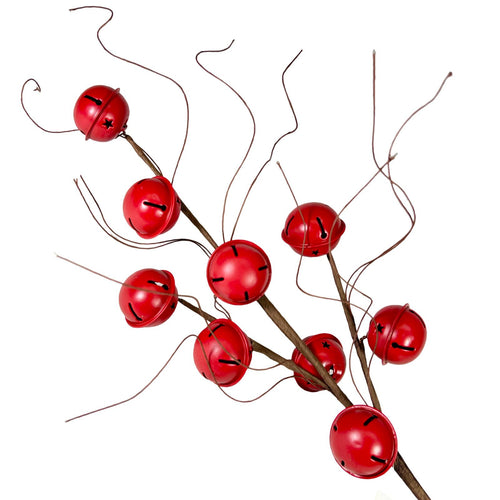 vara multibellotas cascabel rojo y blanco 55 cm