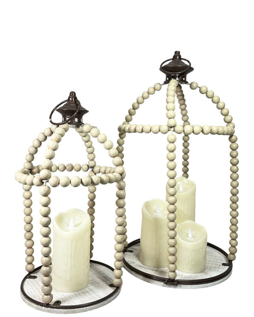 Set x2 urnas de madera 2 tamaños 50,40cm ( no incluye velas)