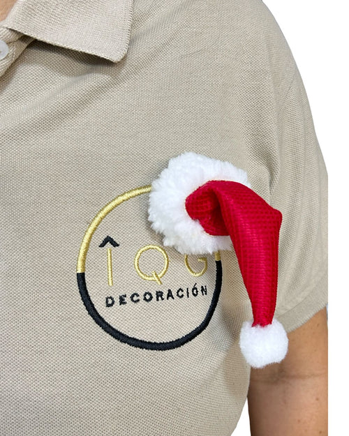 gorros prendedor navideño rojo