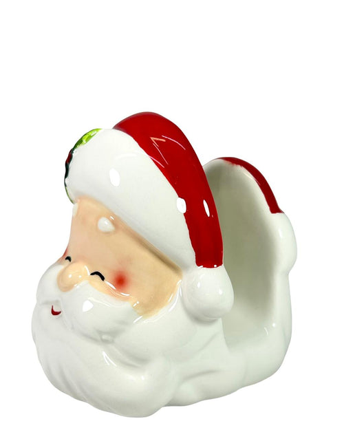 Servilletero de santa en ceramica 10cm