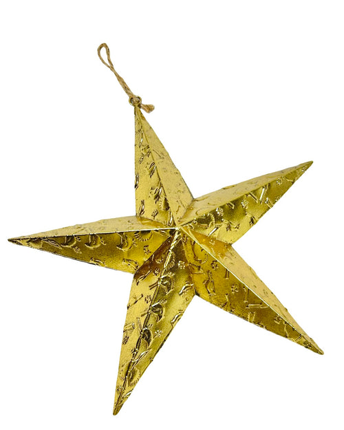 Estrella dorada metalica 3 tamaños