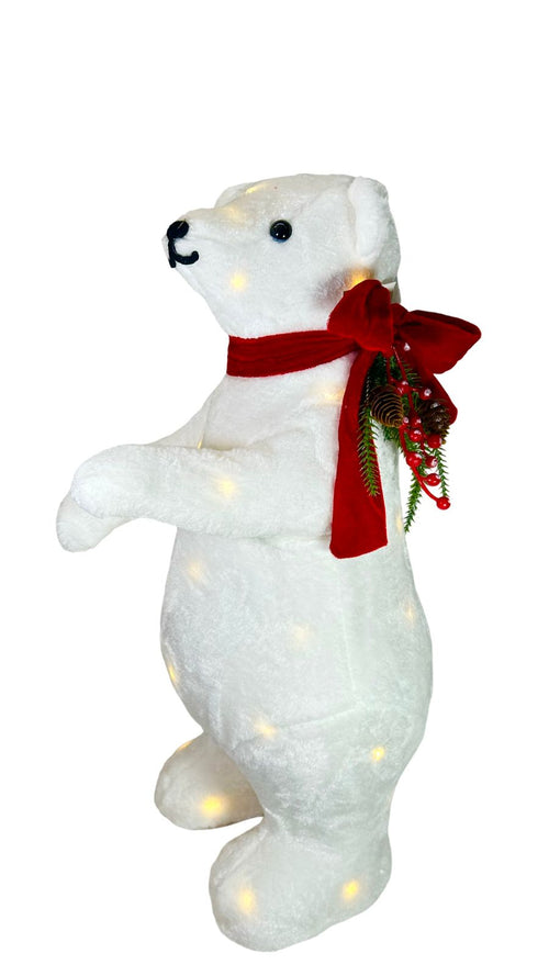 oso blanco polar con luces 2 tamaños