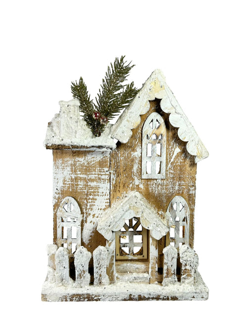 casa madera nevada 28x28 cm