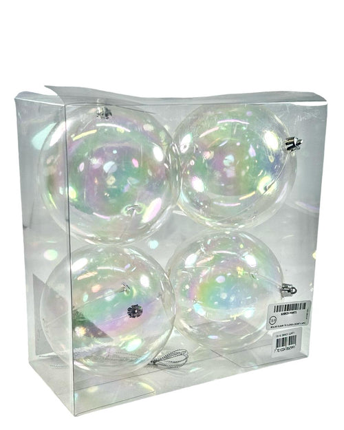 bola clear tornasol x4 unidades 12 cm