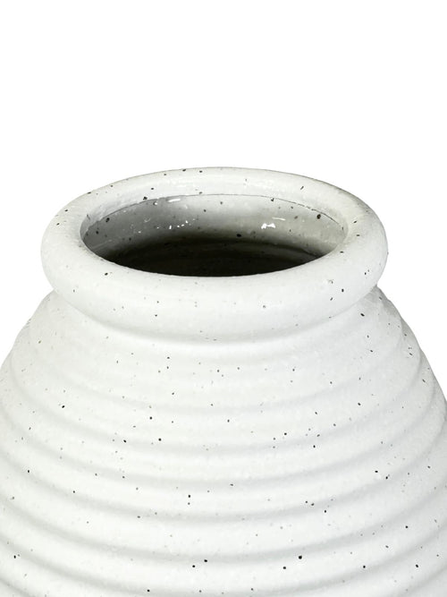 Florero ancho panal white 29x20 cm