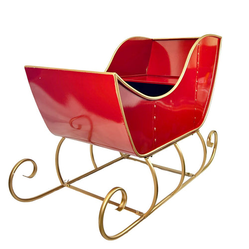 Trineo metal rojo gigante 90 cm x40 cm