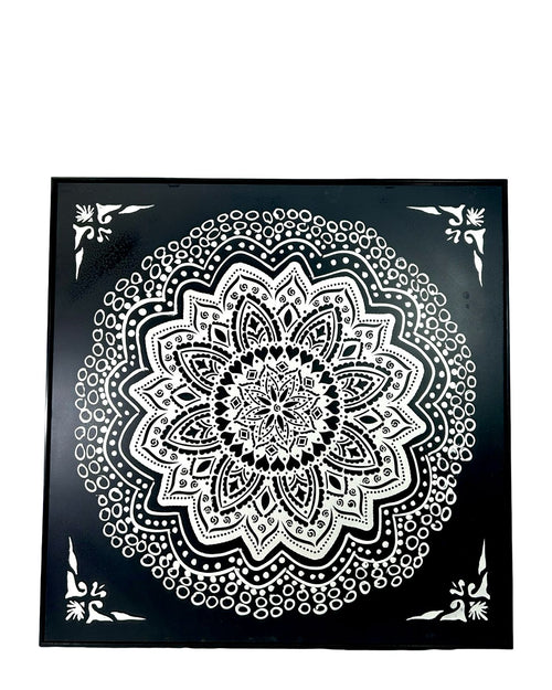 cuadro grande mandala black 1x1 mt