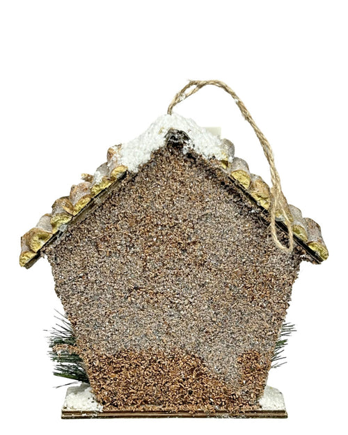 Casita para el arbol en madera rustica 16 cm de alto x 16 cm de ancho