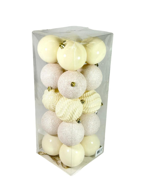 paquete x20 bolas crema 8cm