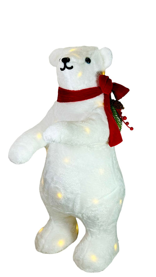 oso blanco polar con luces 2 tamaños