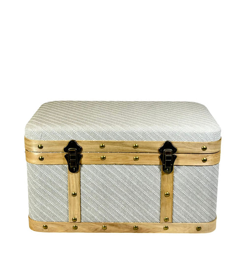 Set x3 baules grandes gris en madera 59,53,49, cm