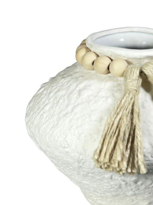 jarron chuby boho pequeño white 17x20 cm