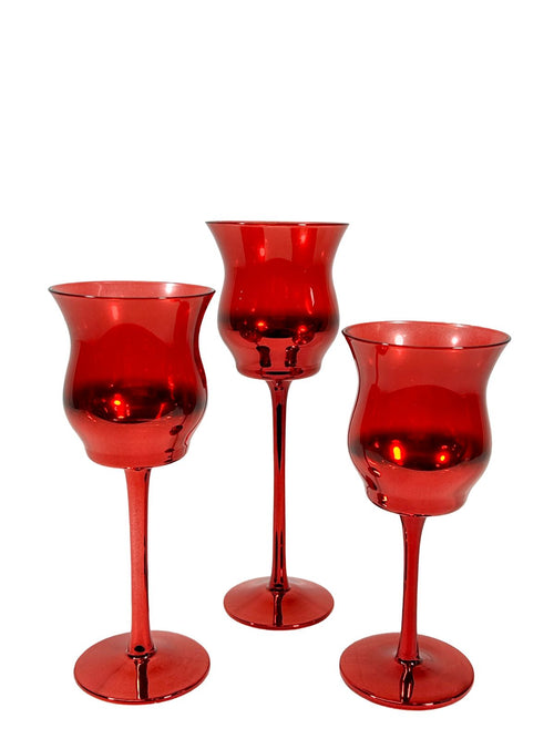 trio de copas rojas