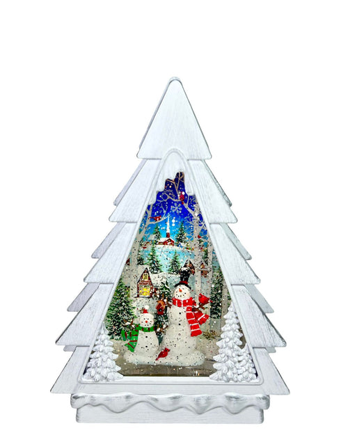 arbol burbuja musical white hombre nieve 28x21 cm