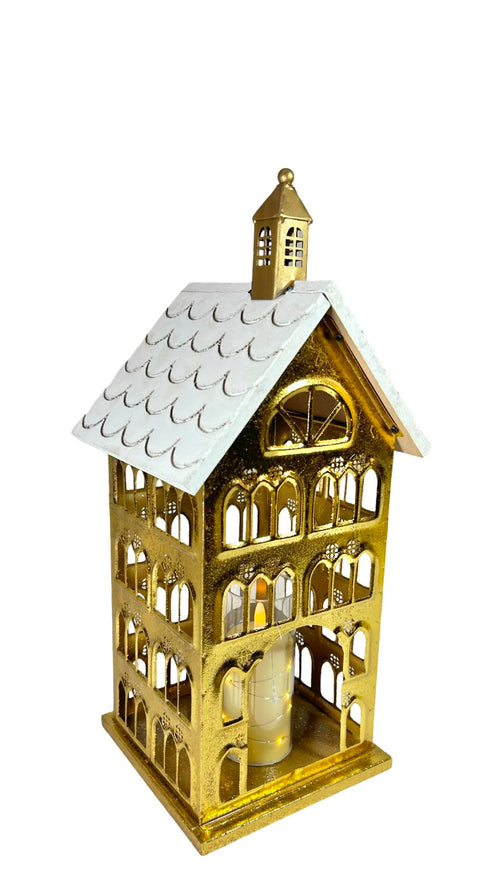Casa Metal Mad Chalet Dorada 38x20