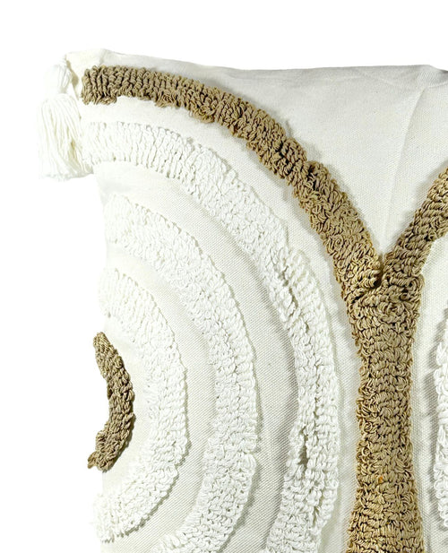 Cojin funda curva moka con beige 45x45 cm