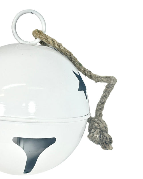 Bola cascabel estrella blanco 25cm