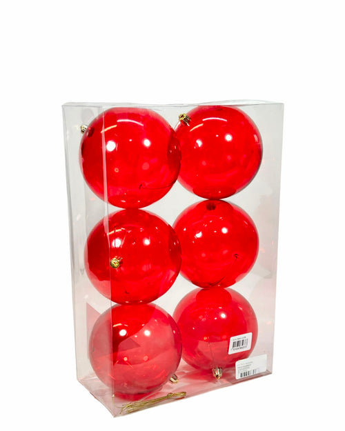 paquete de bola rojo x6 und 12 cm