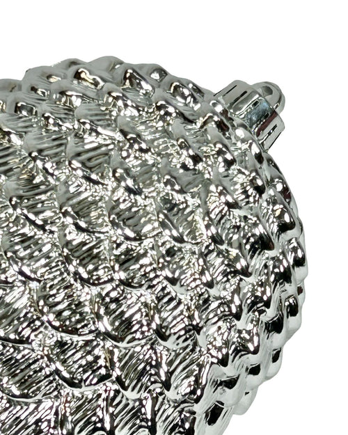 Bola piña color plata 24cm