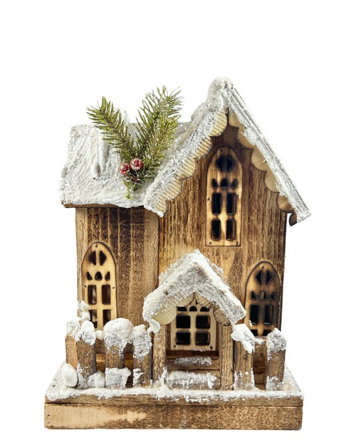 casa alta canadian luz madera 30x20 cm
