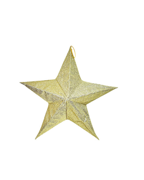estrella tela dorada 3 tamaños