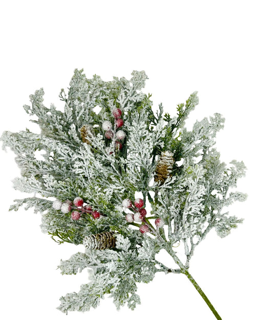 ramo pino ancho snow nevado berry 30x60 cm