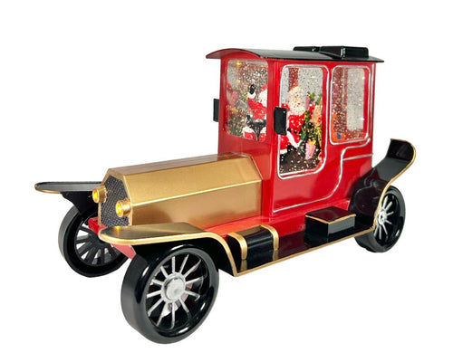 Carro burbuja rojo de santa 16x27 cm
