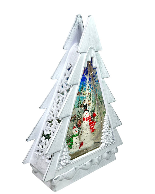 arbol burbuja musical white hombre nieve 28x21 cm