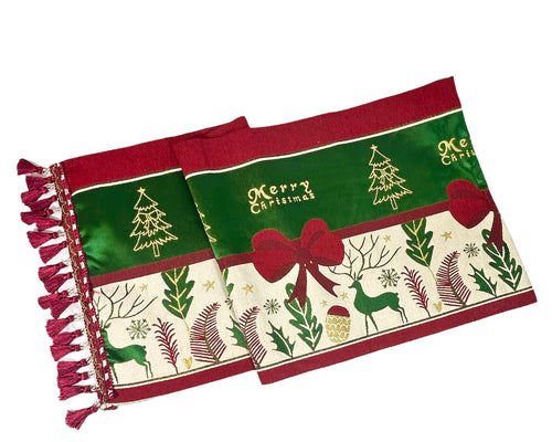 camino de mesa renos green  36x180