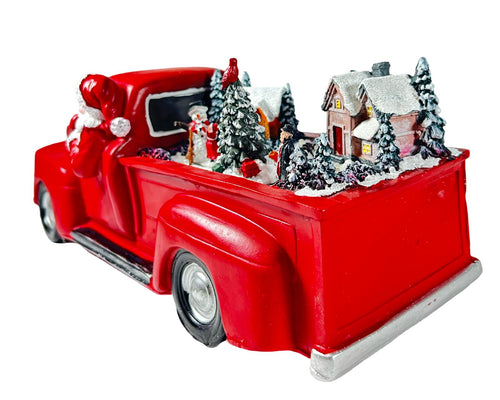 Camioneta santa de villa musical 35x15cm