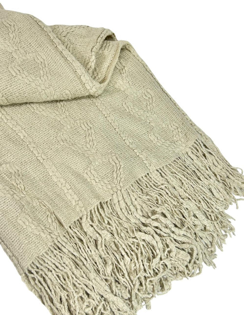 manta trop beige eslabones 130x170 cm