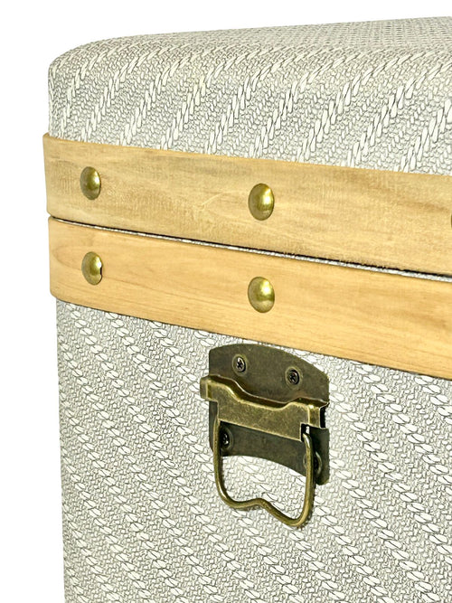 Set x3 baules grandes gris en madera 59,53,49, cm