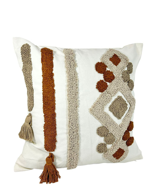 Cojin funda rombo raya beige 45x45 cm
