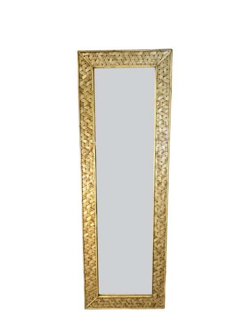 espejo grande vertical boho madera 1.80x60 cm