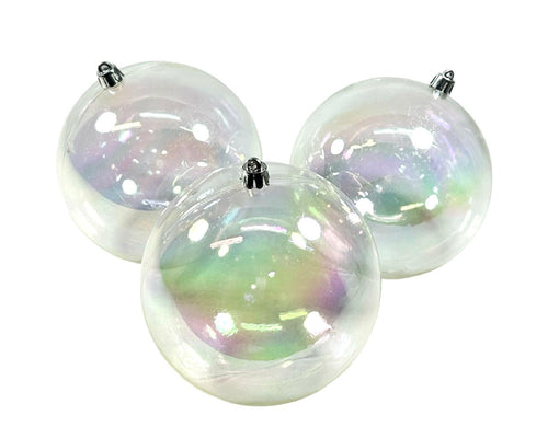 bola clear tornasol x4 unidades 12 cm