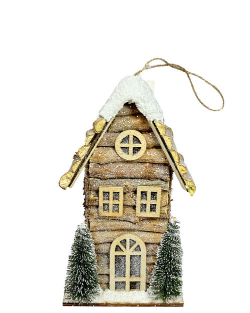 Casita para el arbol en madera rustica 23 cm de alto x 13 cm de ancho